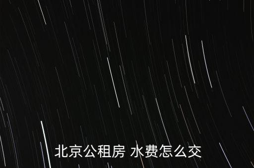  北京公租房 水費(fèi)怎么交