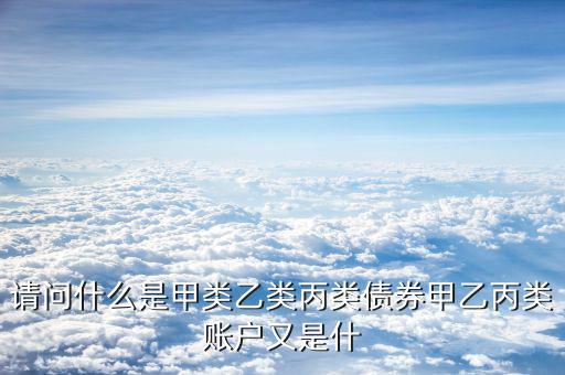 什么是乙類結算賬戶，什么是結算賬戶結算賬戶可分為哪幾類