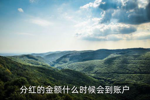 分紅的金額什么時(shí)候會(huì)到賬戶(hù)