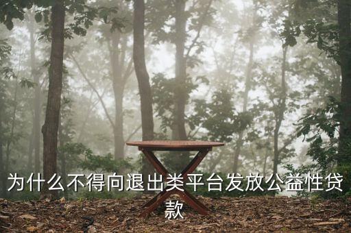 什么是退出類融資平臺，為什么不得向退出類平臺發(fā)放公益性貸款