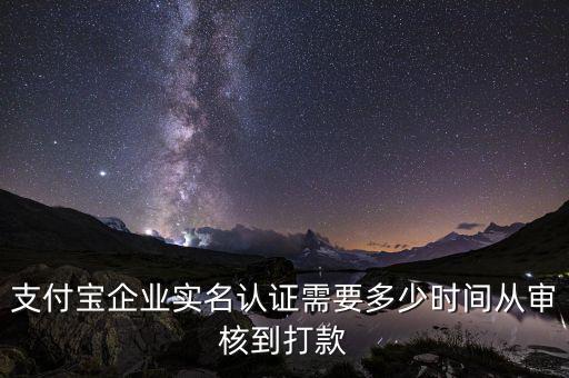 融業(yè)網什么時候立案，支付寶企業(yè)實名認證需要多少時間從審核到打款