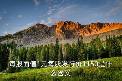 每股面值1元是什么，每股面值1元每股發(fā)行價1150是什么含義