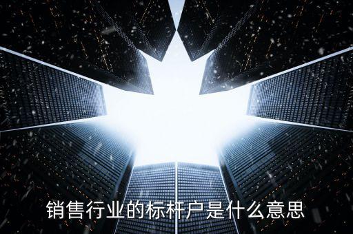 銷(xiāo)售行業(yè)的標(biāo)桿戶(hù)是什么意思