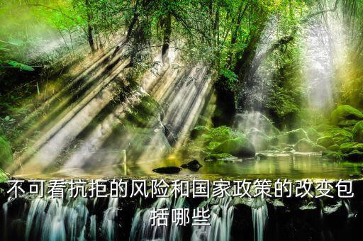 不可看抗拒的風(fēng)險和國家政策的改變包括哪些