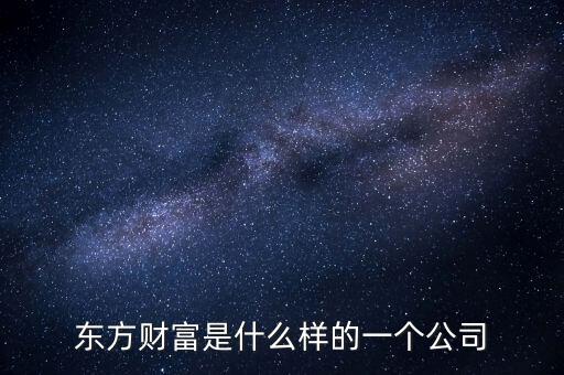 東方資財是什么公司，東方財經(jīng)是什么