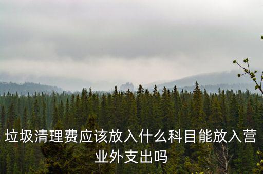 垃圾清理費(fèi)入什么科目，垃圾處理費(fèi)財(cái)務(wù)記哪個(gè)科目