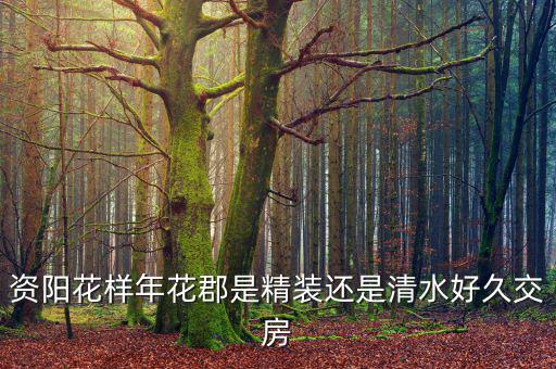 資陽(yáng)花樣年花郡是精裝還是清水好久交房
