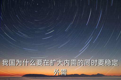 我國為什么要在擴大內需的同時要穩(wěn)定外需