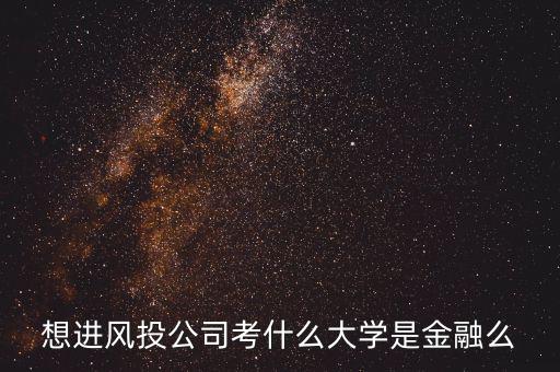想進(jìn)風(fēng)投公司考什么大學(xué)是金融么