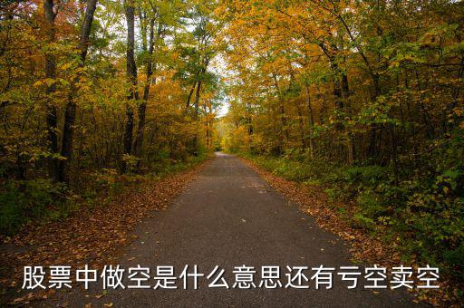 股票虧空什么意思，股票中做空是什么意思還有虧空賣空