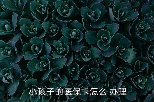 小孩醫(yī)療保險(xiǎn)怎么辦理,小孩醫(yī)保卡辦理流程如下；