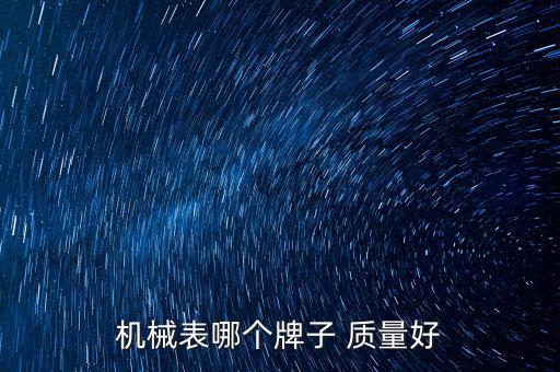 機(jī)械表哪個牌子 質(zhì)量好