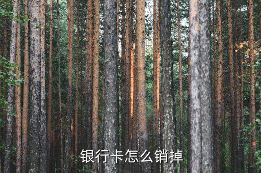 怎么銷銀行卡,廢棄卡怎么辦?