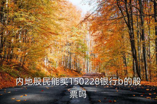 內(nèi)地股民能買(mǎi)150228銀行b的股票嗎