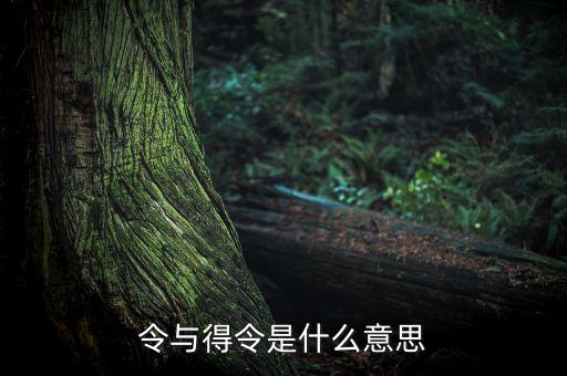 令與得令是什么意思