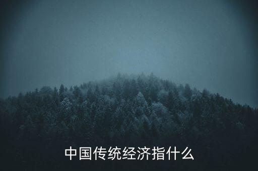 傳統(tǒng)經(jīng)濟(jì)是什么，中國傳統(tǒng)經(jīng)濟(jì)指什么