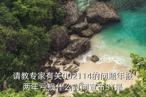 請(qǐng)教專家有關(guān)002114的問題年報(bào)兩年虧損什么時(shí)間宣布ST是