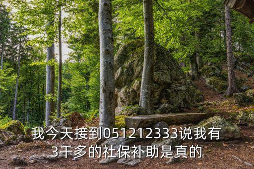 天津街道保險(xiǎn)3千多的是什么意思，我今天接到051212333說我有3千多的社保補(bǔ)助是真的
