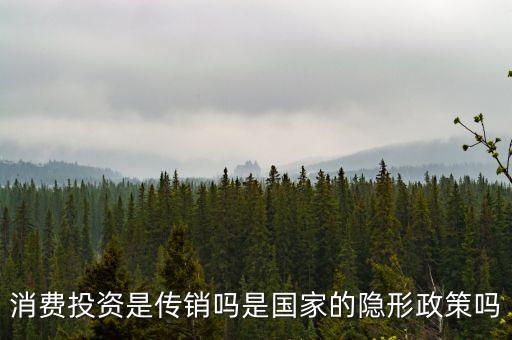 國家隱形政策是什么事，消費(fèi)投資是傳銷嗎是國家的隱形政策嗎