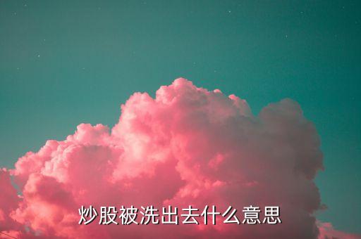 股市被洗出來(lái)是什么意思，炒股被洗出去什么意思