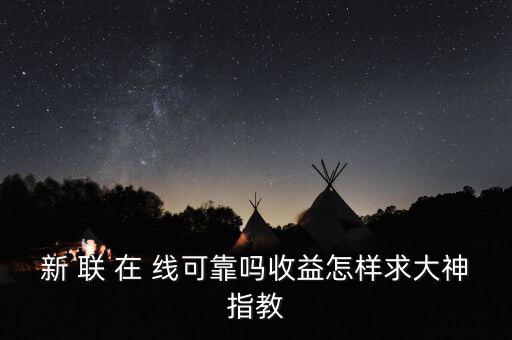 新聯(lián)在線理財(cái)是什么，新 聯(lián) 在 線可靠嗎收益怎樣求大神指教