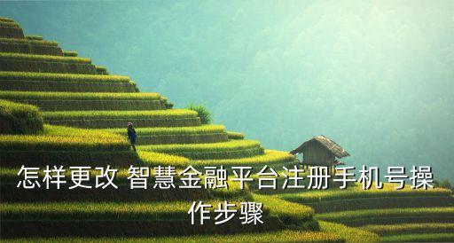 怎樣更改 智慧金融平臺注冊手機號操作步驟