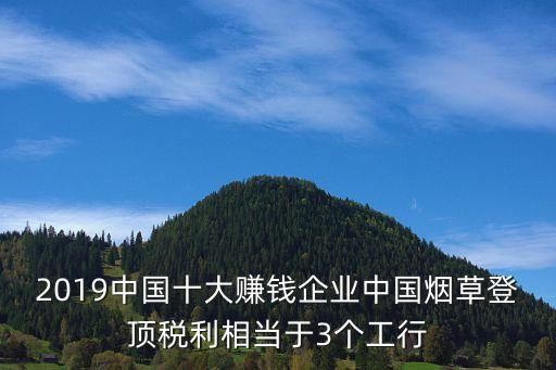 2019中國(guó)十大賺錢企業(yè)中國(guó)煙草登頂稅利相當(dāng)于3個(gè)工行