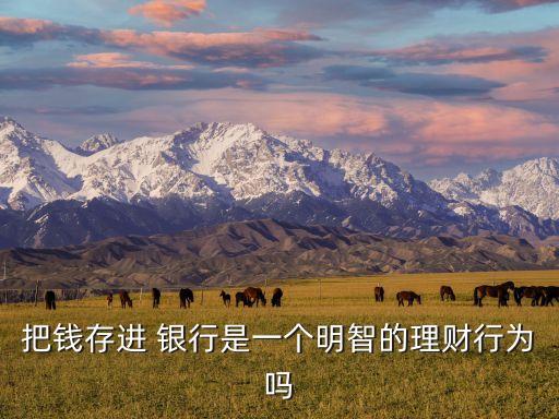 把錢存進(jìn) 銀行是一個明智的理財行為嗎