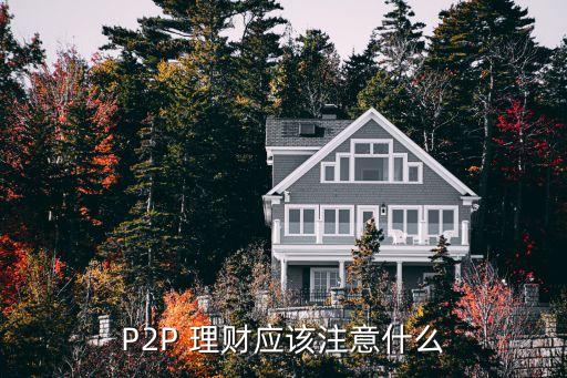 P2P 理財應(yīng)該注意什么