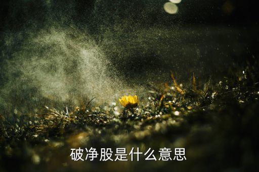 破凈股是什么意思