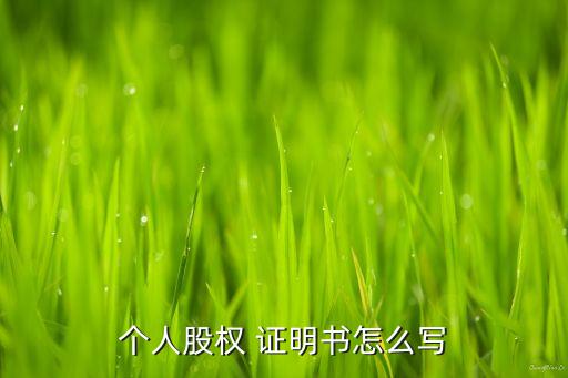 公司股份證明書,簡(jiǎn)單的個(gè)人股份證明書