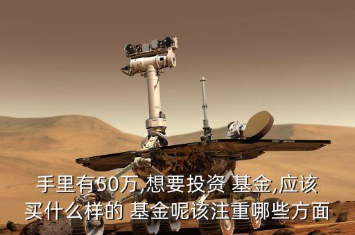 手里有50萬(wàn),想要投資 基金,應(yīng)該買什么樣的 基金呢該注重哪些方面