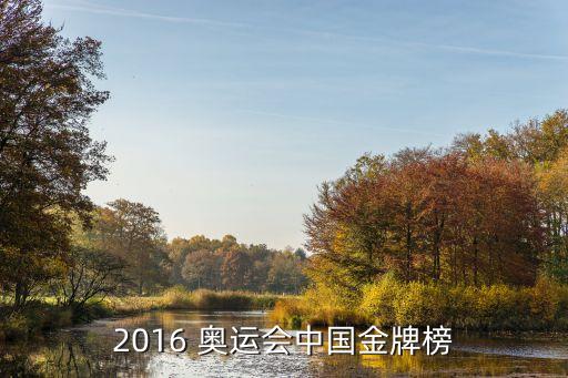 2016 奧運(yùn)會(huì)中國(guó)金牌榜