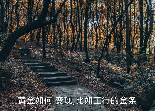 黃金如何 變現,比如工行的金條